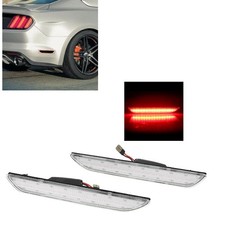 2x Rear Clear Shell LED Bumper