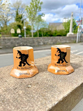 1 ORANGE LUSTRE WILTON CHINA AGHJ FELIX THE CAT MATCHES HOLDER MATCH SPILL VASE