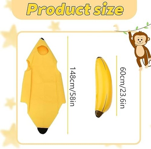 2pcs banana costume - 2pcs,