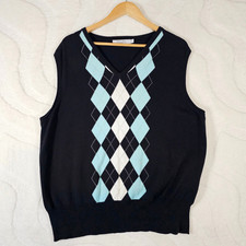 The Golf Co Black Argyle V