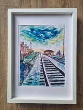 B DYLAN FRAMED PRINT  9" X 7"