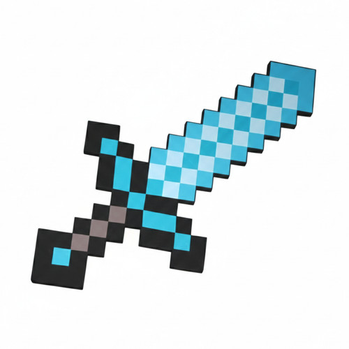 Minecraft foam diamond sword - minecraft,