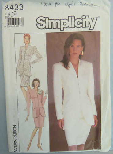 Simplicity 8433 sewing - (1987),