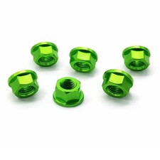 Rear Sprocket Nuts Green for