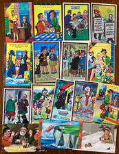 SCOTTISH COMIC HUMOUR ARTIST 16 Antique & Vintage Funny Post Cards SAUCY RISQUE