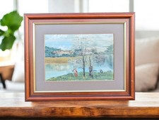 Vintage Naive Oil Painting On