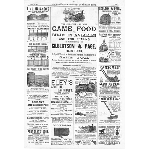 Victorian adverts game food - adverts,