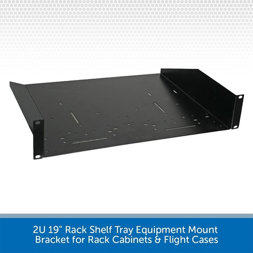 Rack shelf tray - 2u, 19"