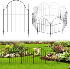 10x Metal Garden Fence Panels