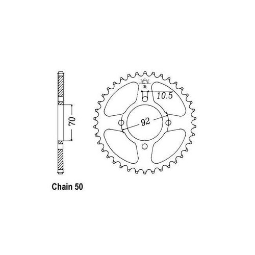 Motorcycle rear sprocket - jt,