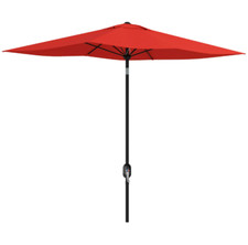 Outsunny 2 x 3(m) Garden Parasol Rectangular Market Umbrella w/ Wine Red