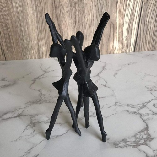 Metal ballet dancers ornament - metal,