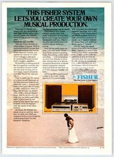 1978 FISHER STEREO SYSTEM Vintage 8"X11" Magazine Ad 1970's M693