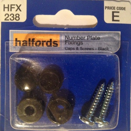 Halfords number plate fixings - number,