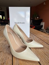 Immaculate RUSSELL & BROMLEY Ivory Off White "Everleigh Court" High Heel SHOES 3