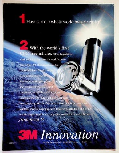 Vintage 1996 inhaler print - 3m,