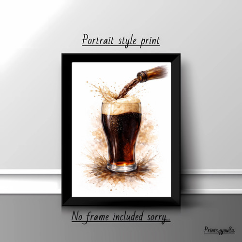 Guinness splatter a4 print - splatter,