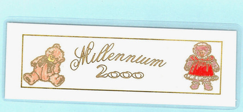 Teddy bear bookmark millennium - teddy,