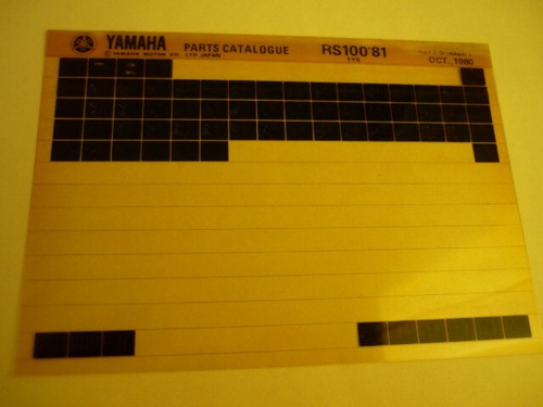 Yamaha parts catalogue tdr125 - parts,