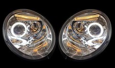 For VW Beetle 98-05 Angel Eye Chrome Headlights Lighting Lamp Replacement Part