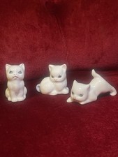 Vintage Set 3 Mini Cat Kitten