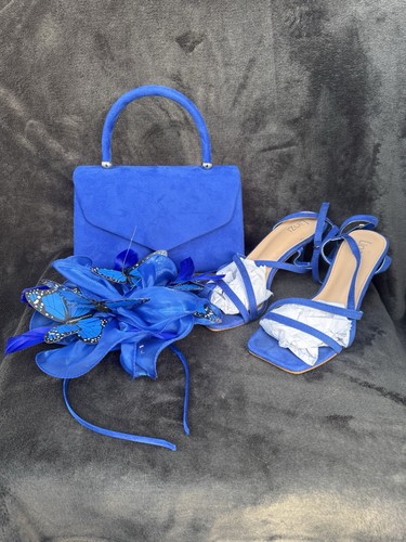 Royal blue shoes bag - blue,