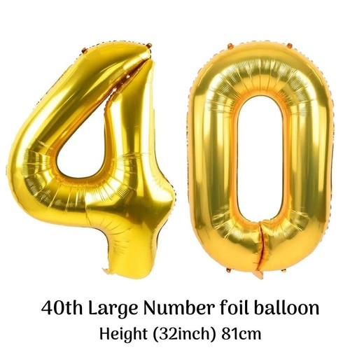 40th birthday balloons black - birthday,