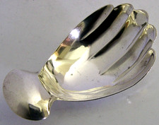 RARE 1948 NOVELTY ENGLISH STERLING SILVER HAND TEA CADDY SPOON ART DECO ANTIQUE