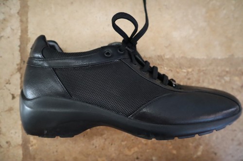 Black leather textile - leather, &