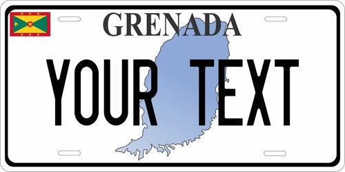 Grenada map license - map, plate