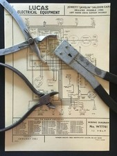 Jowett Javelin Saloon. De-Luxe Deluxe. LHD. Lucas Wiring Diagram (W77781)