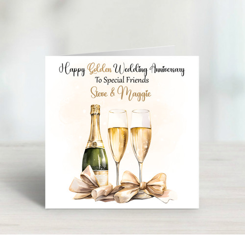 Golden wedding anniversary - golden,