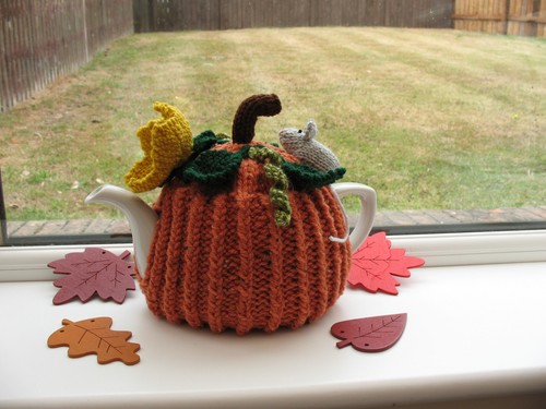 Hand knitted autumn - knitted, pumpkin