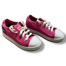 Heelys Roller Fresh X2 Trainers UK Size 2 pink Fuchsia white Navy Kids canvas
