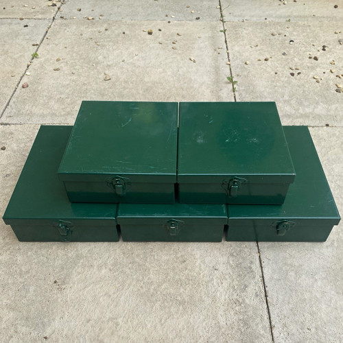 Green metal tins heavy - 5, duty