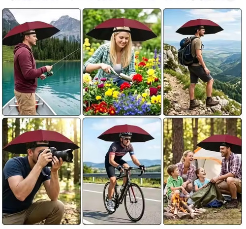Foldable umbrella hat - umbrella,
