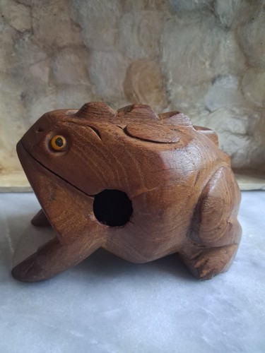 Wooden frog toad large wood - toad*,
