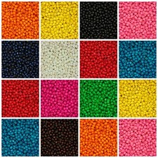 200 Pcs - 8mm ROUND WOODEN BEADS WOOD CRAFT BEAD KIDS MANY COLOURS UK