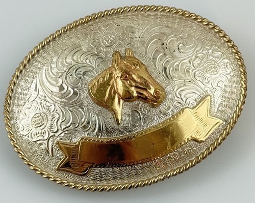 Vtg western horse - western, buckle