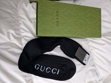 GUCCI MENS BLACK PRINTED SOCKS