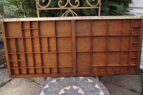 Vintage wooden printers - printers, tray