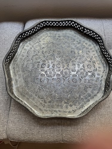 Vtg moroccan silver - moroccan, silver-tone