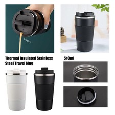510ML Leakproof Insulated Thermal Travel Stainless Steel Coffee Mug Cup Flask