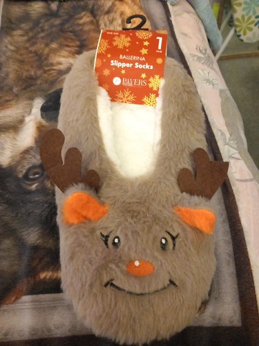 Reindeer slipper socks 8 - reindeer,