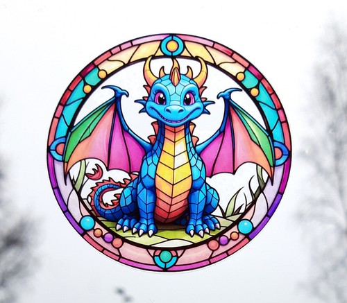 Dragons decorative stained - dragons,