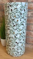 Vintage Green & White Floral Ceramic  Umbrella Walking Stick Stand