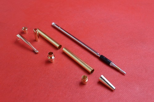 Gold slimline fancy pencil - gold,