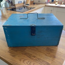 Vintage Scratch Built Solid Wooden Engineers Tool Box Toolmakers Old Wooden Box