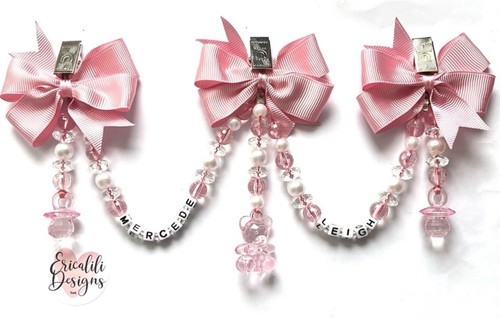 Personalised pram charm clip - personalised,
