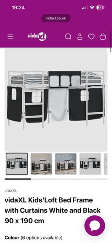 Mid sleeper bed white metal - bed,